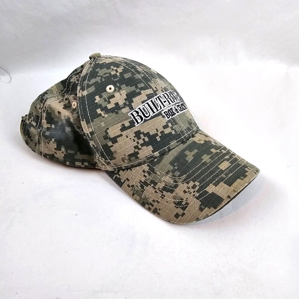 Digital Camo Hat Men Adjustable Green Hook Loop Built Rite Box Crate Embroidered